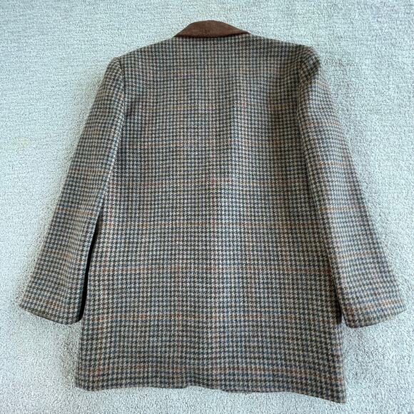 🔥VTG International Scene Wool Houndstooth Tweed Blazer Jacket Preppy Women 5/6 - Picture 3 of 16
